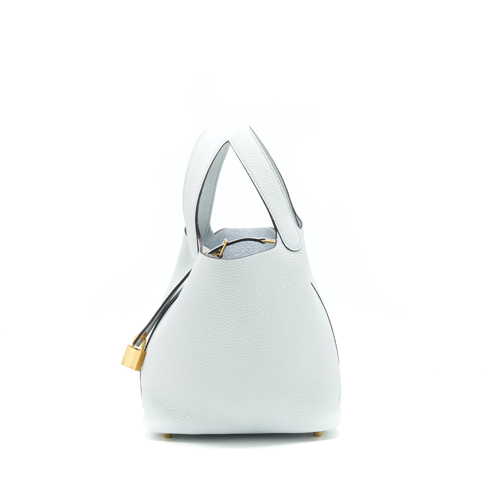 HERMES PICOTIN 18 LOCK BAG BLUE PALE GHW