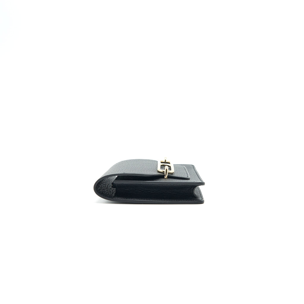HERMES ROULIS SLIM WALLET EVERCOLOR BLACK GHW