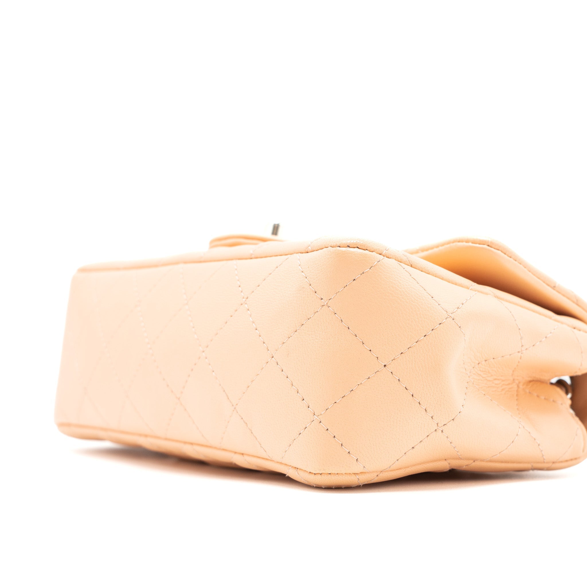 CHANEL MINI RECTANGULAR FLAP BAG LAMBSKIN PINK SHW