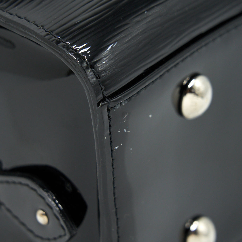 LOUIS VUITTON PATENT EPI TOTE BAG BLACK SHW