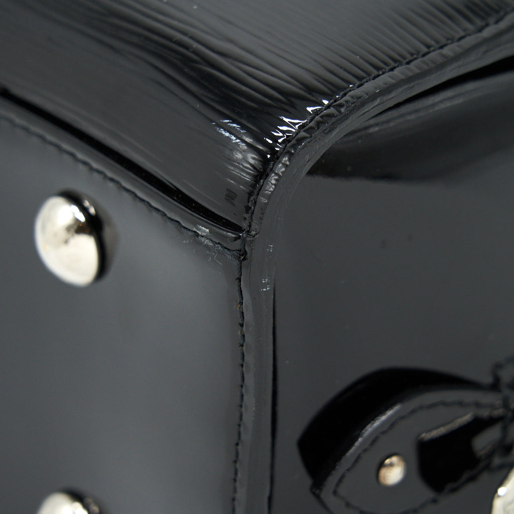LOUIS VUITTON PATENT EPI TOTE BAG BLACK SHW