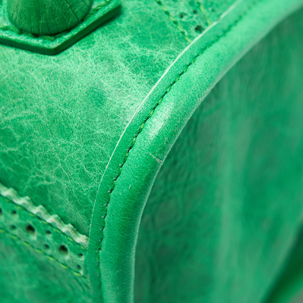 BALENCIAGA LACE CITY BAG GREEN SHW
