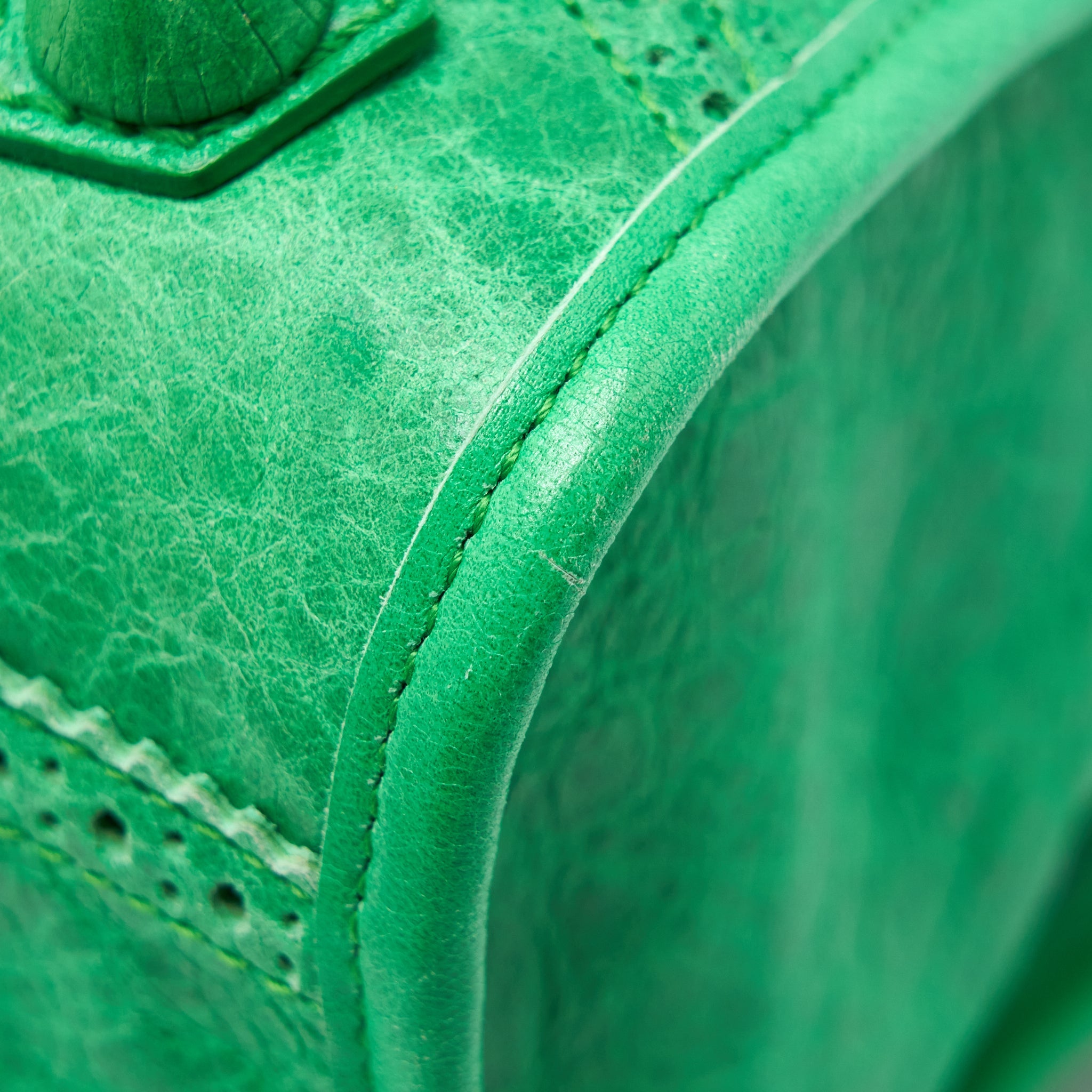 BALENCIAGA LACE CITY BAG GREEN SHW
