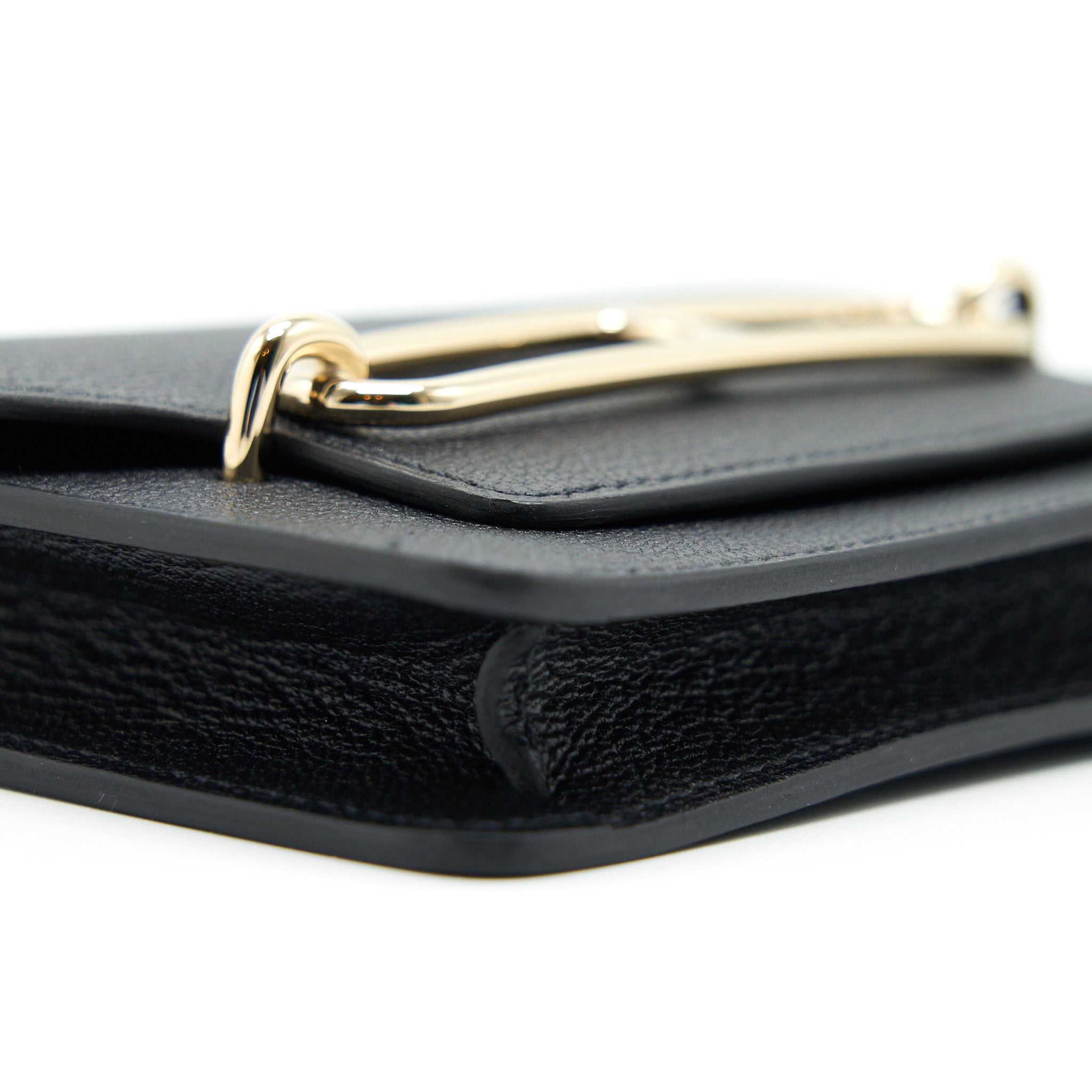 HERMES ROULIS SLIM WALLET EVERCOLOR BLACK GHW