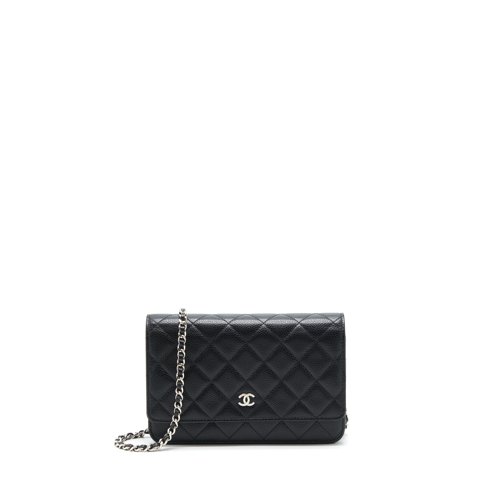 CHANEL CLASSIC WALLET ON CHAIN CAVIAR BLACK SHW