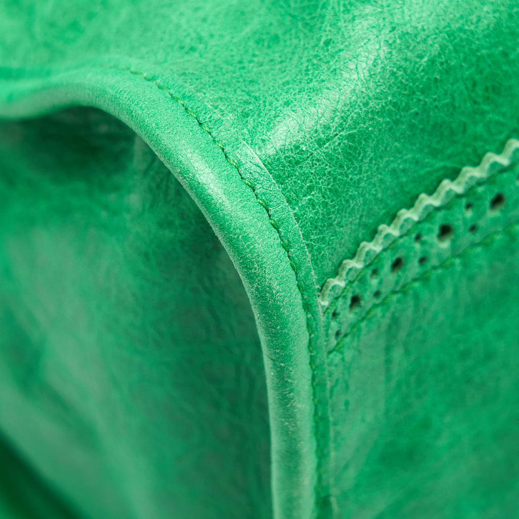 BALENCIAGA LACE CITY BAG GREEN SHW