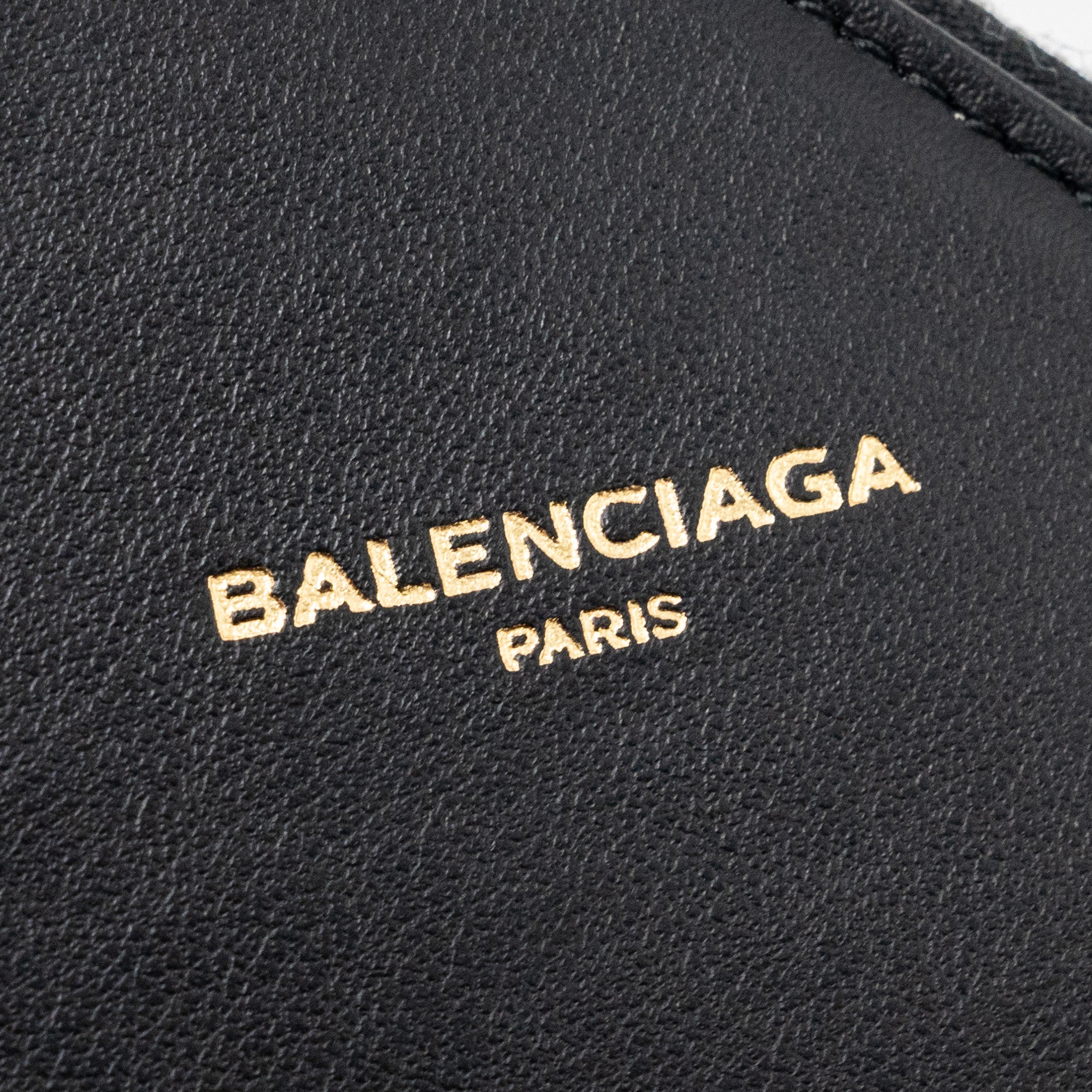 BALENCIAGA LOGO LONG ZIP WALLET CALFSKIN BLACK SHW