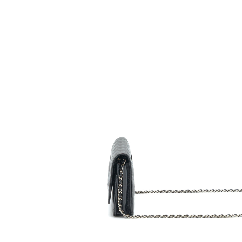 CHANEL CLASSIC WALLET ON CHAIN CAVIAR BLACK SHW