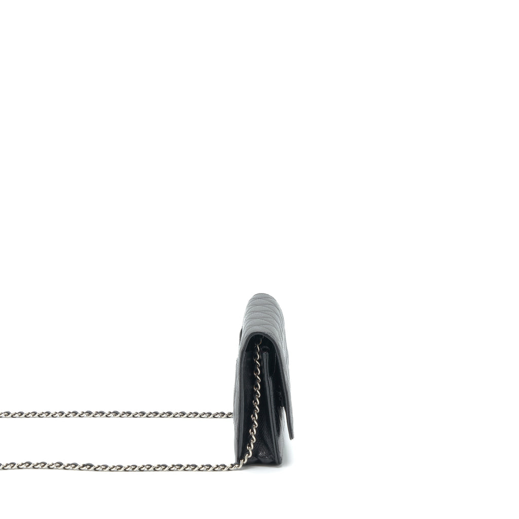 CHANEL CLASSIC WALLET ON CHAIN CAVIAR BLACK SHW