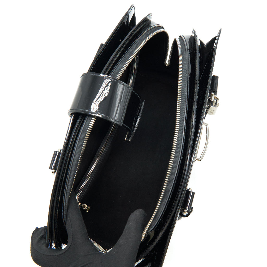 LOUIS VUITTON PATENT EPI TOTE BAG BLACK SHW
