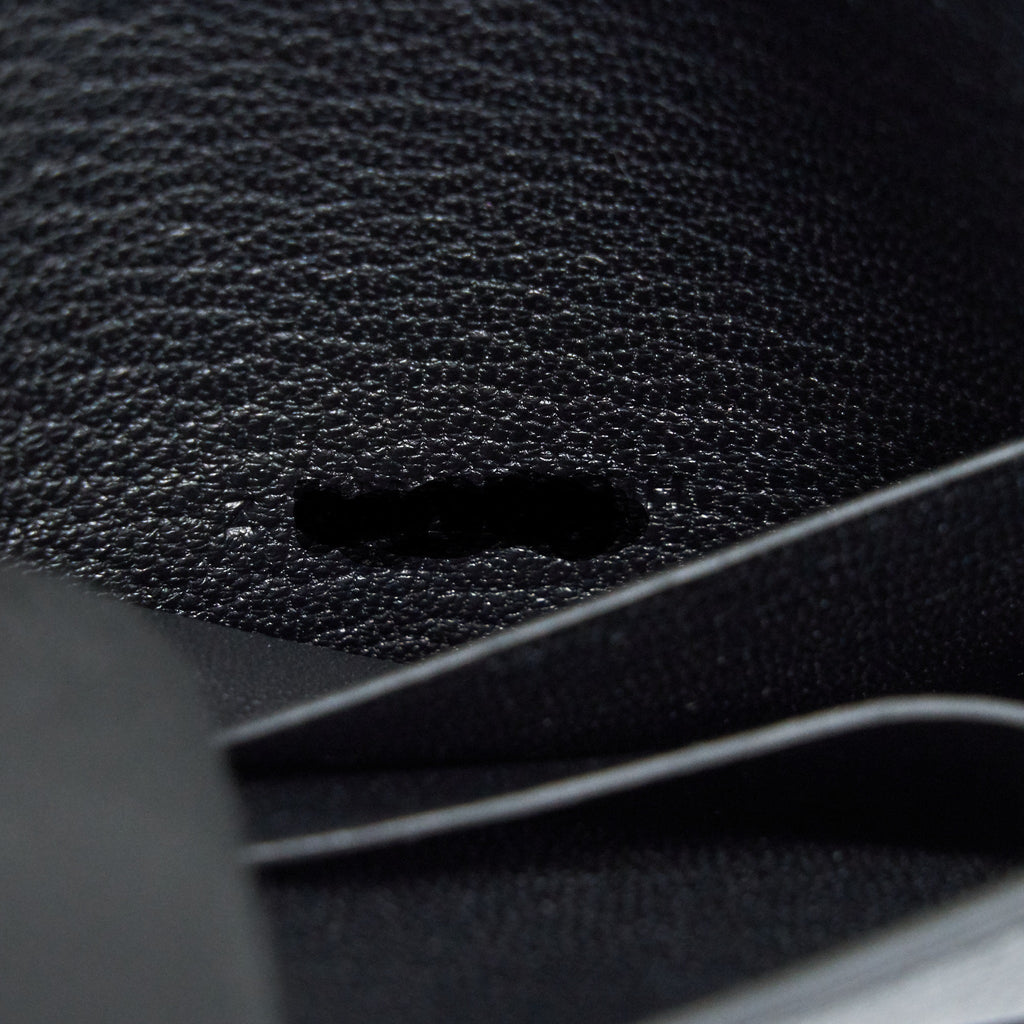 HERMES ROULIS SLIM WALLET EVERCOLOR BLACK GHW