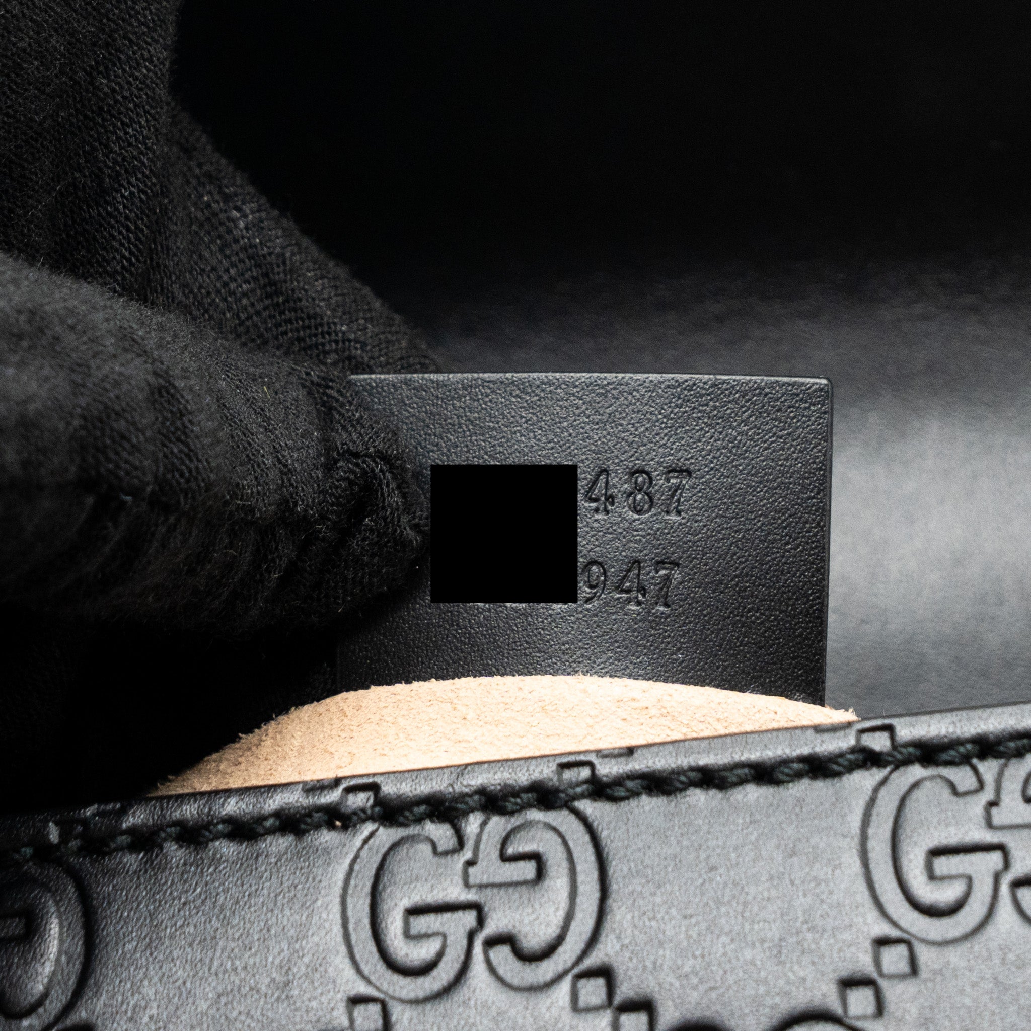 GUCCI PADLOCK CHAIN BAG CALFSKIN BLACK GHW