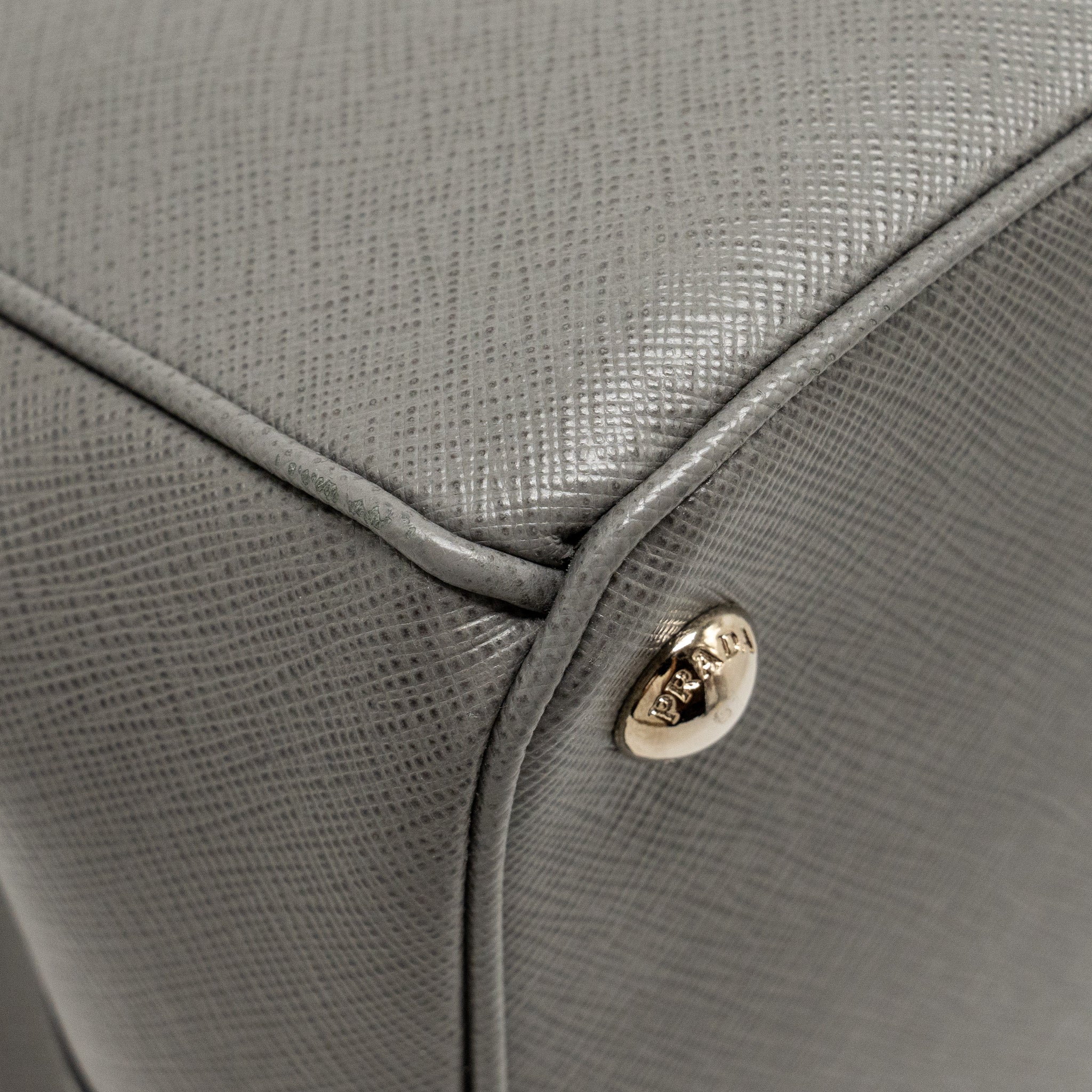 PRADA GALLERIA SAFFIANO TOTE BAG CALFSKIN GREY SHW