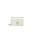 DIOR MINI DIORAMA BAG WHITE WITH SHW