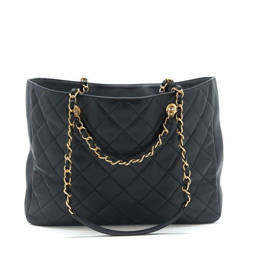 CHANEL SUPPLE TOTE BLACK GHW (MICROCHIP)
