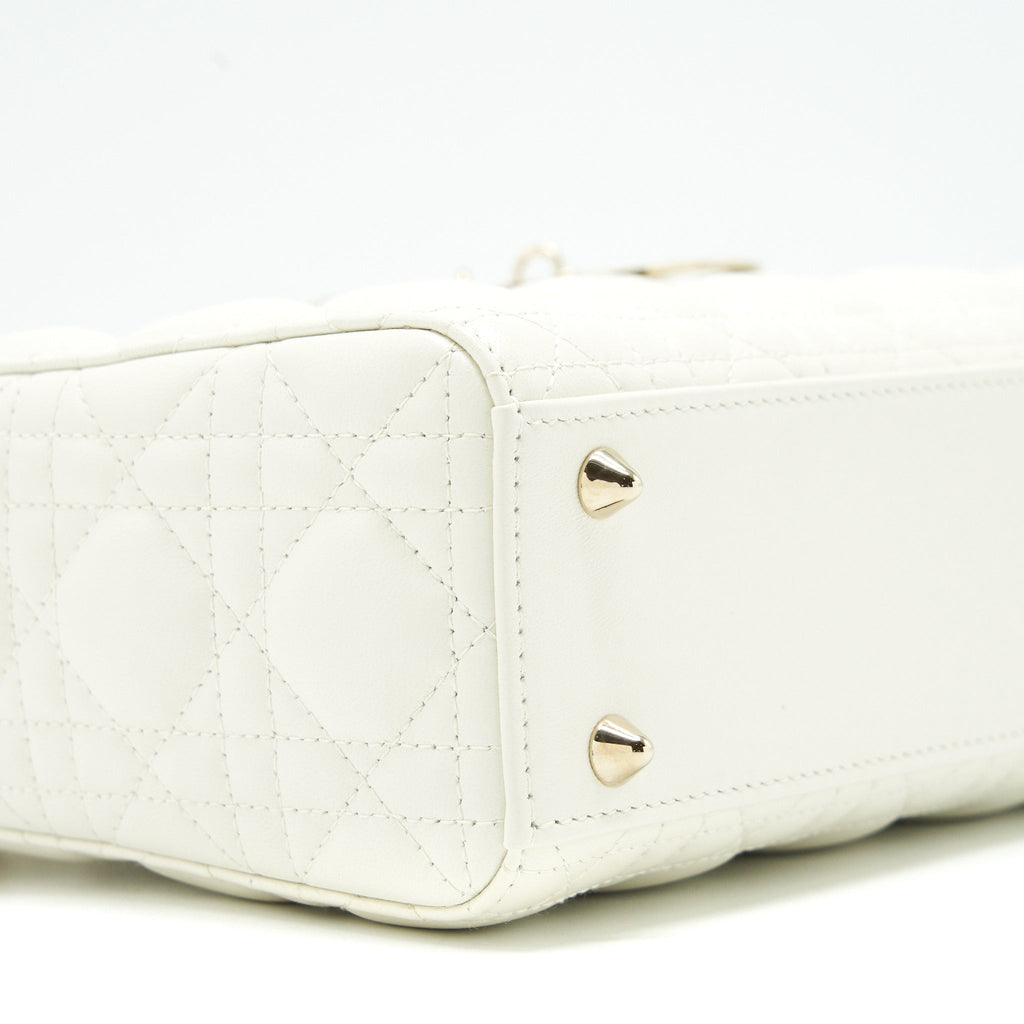 DIOR SMALL LADY DIOR MY ABCDIOR BAG WHITE LGHW