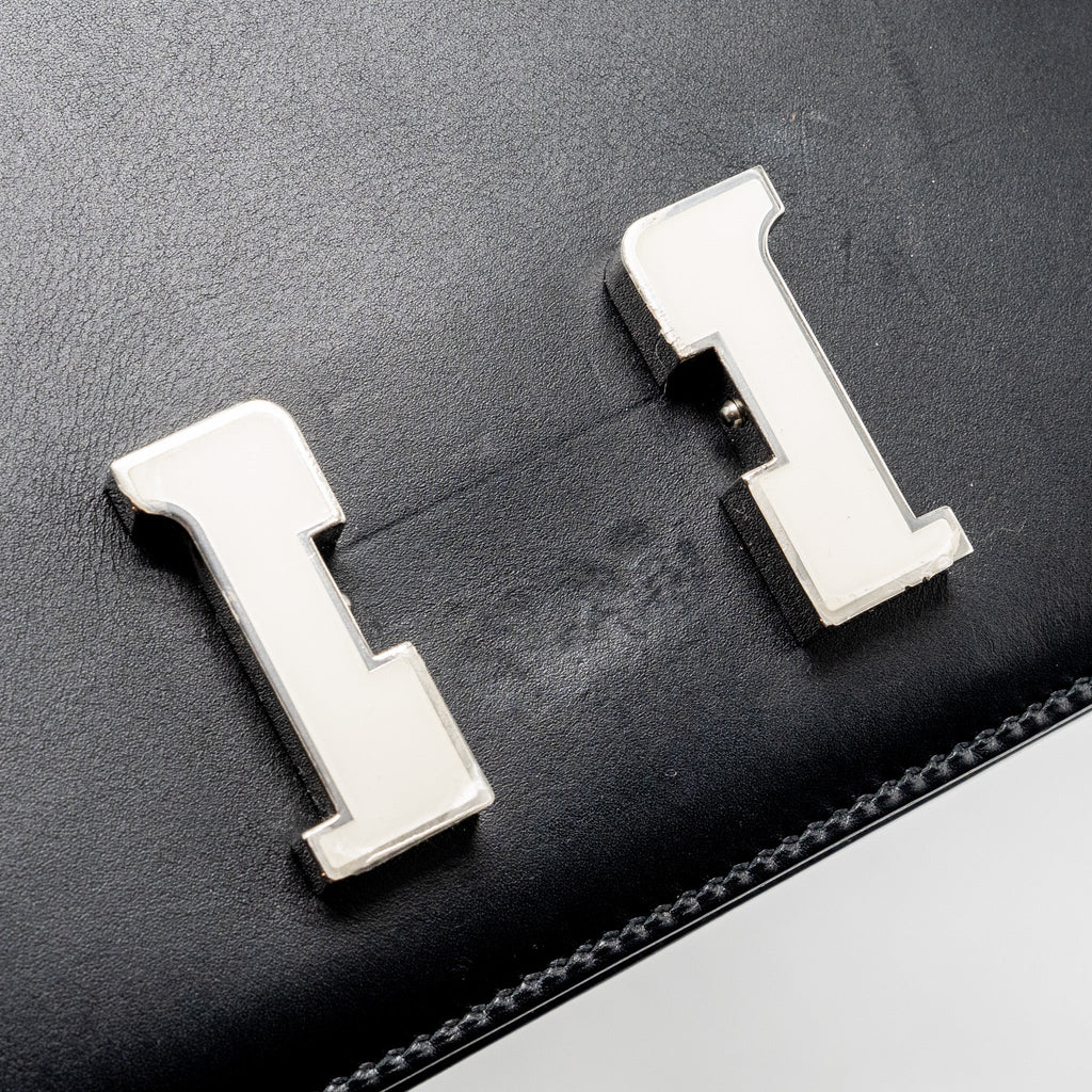 HERMES MINI CONSTANCE ALLEGRO BLACK / WHITE SHW
