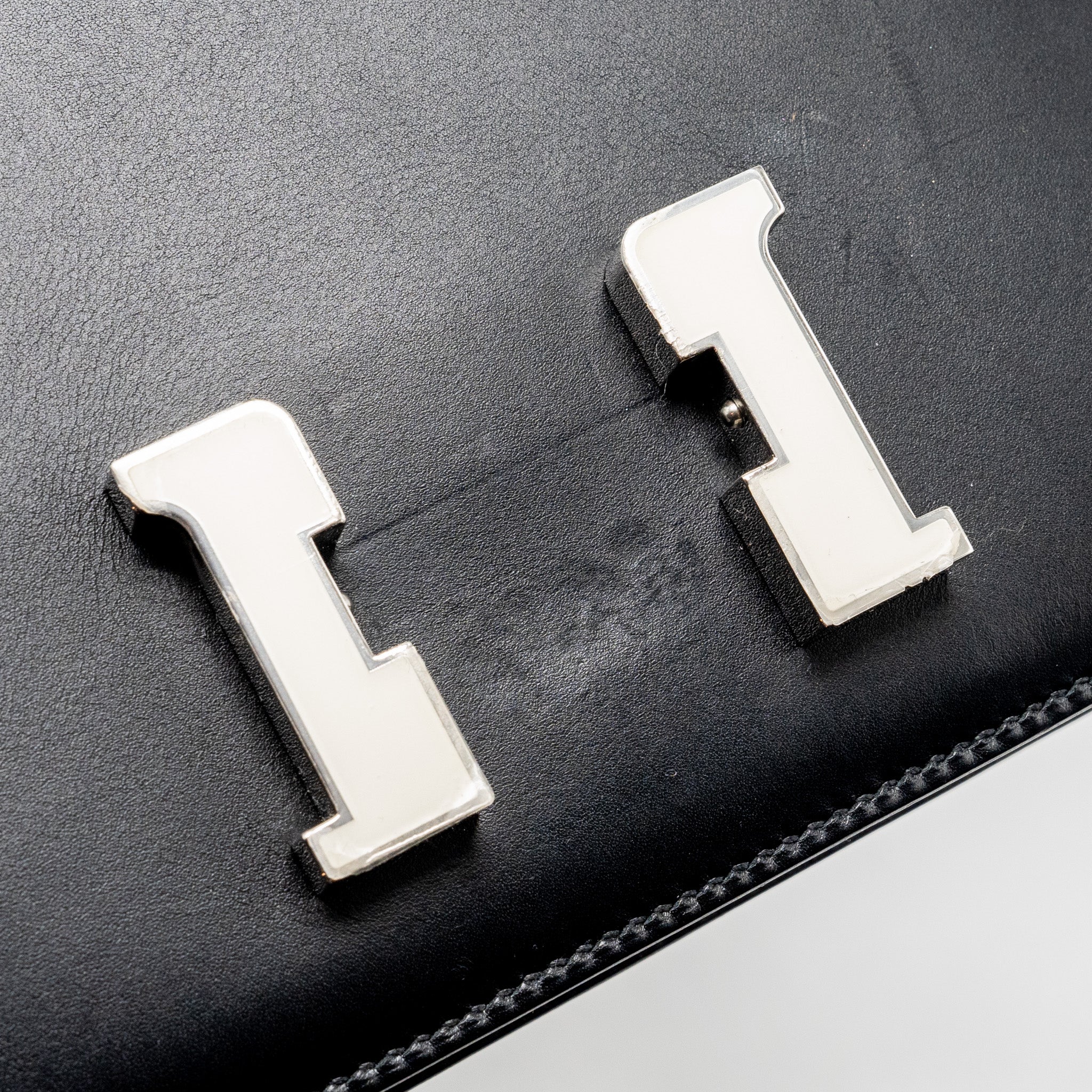 HERMES MINI CONSTANCE ALLEGRO BLACK / WHITE SHW