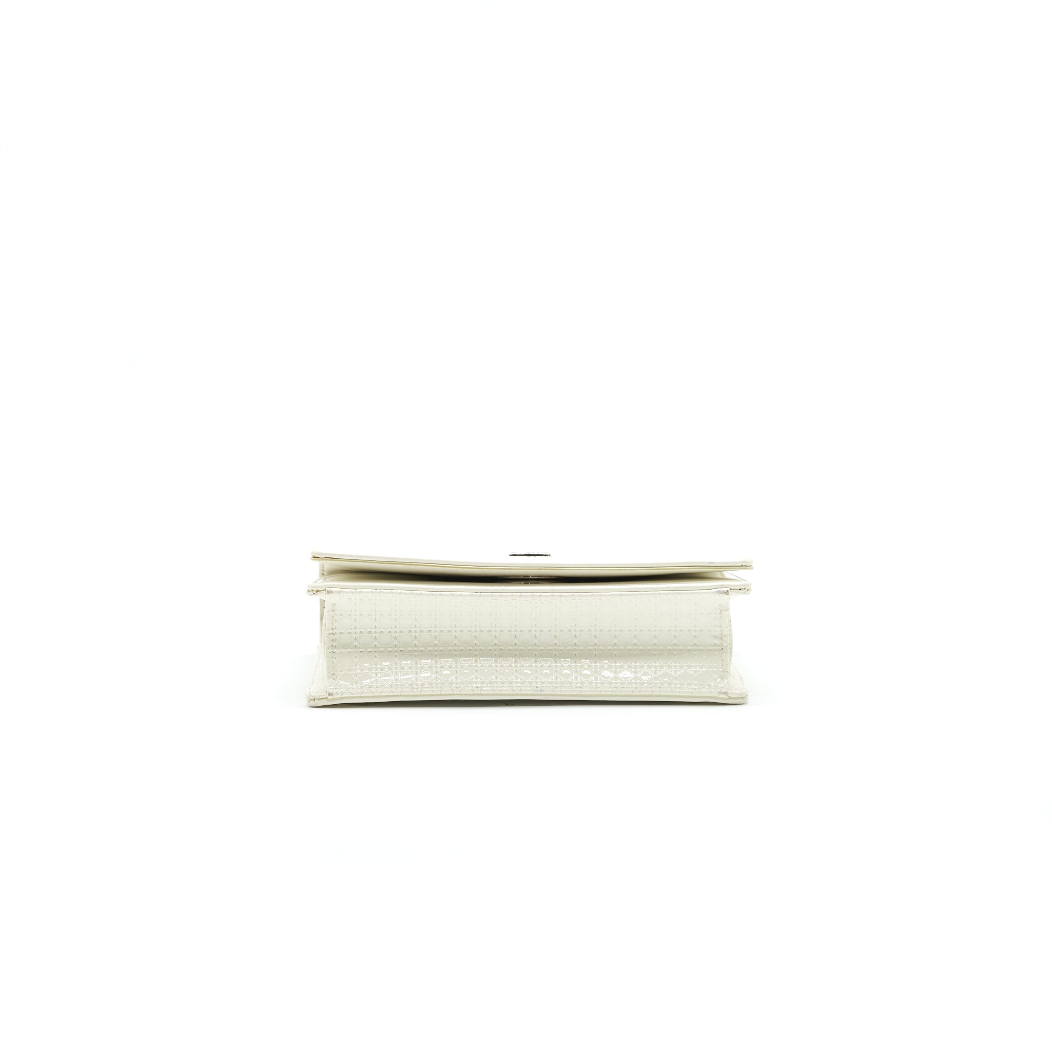 DIOR MINI DIORAMA BAG WHITE WITH SHW