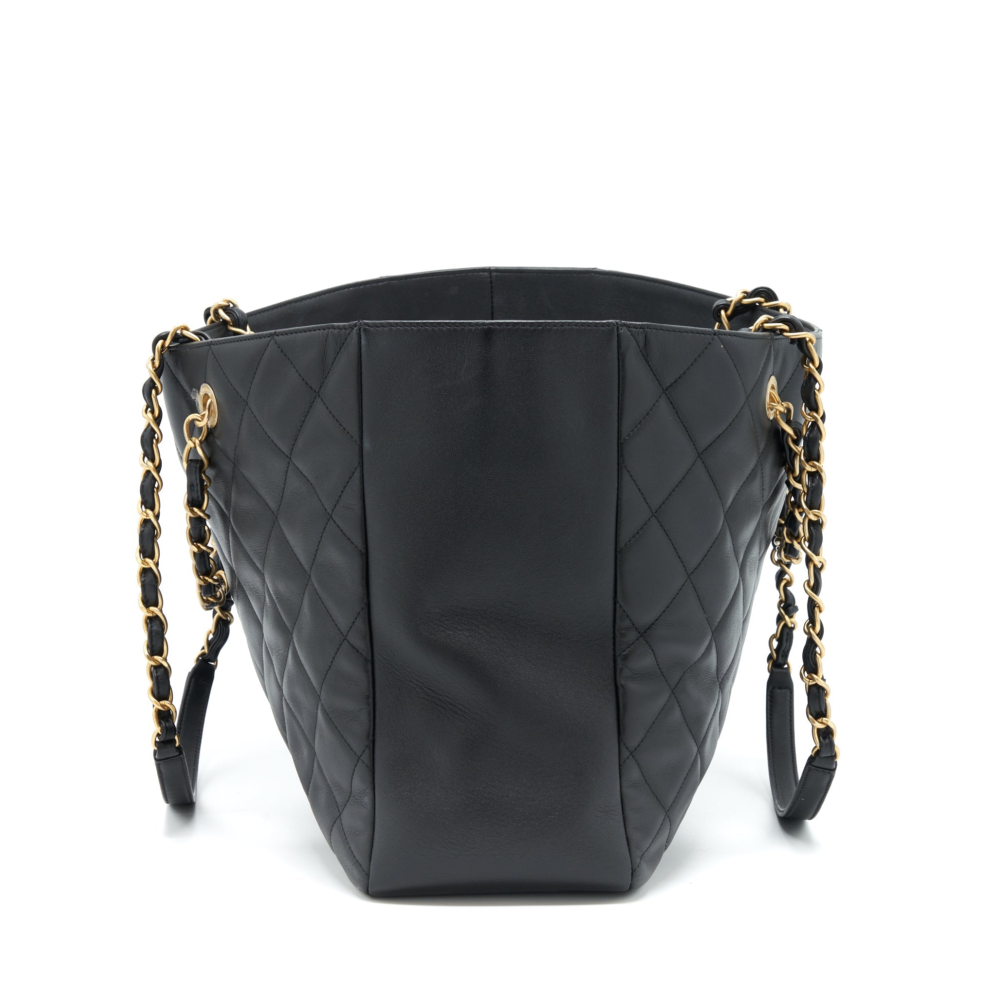 CHANEL SUPPLE TOTE BLACK GHW (MICROCHIP)