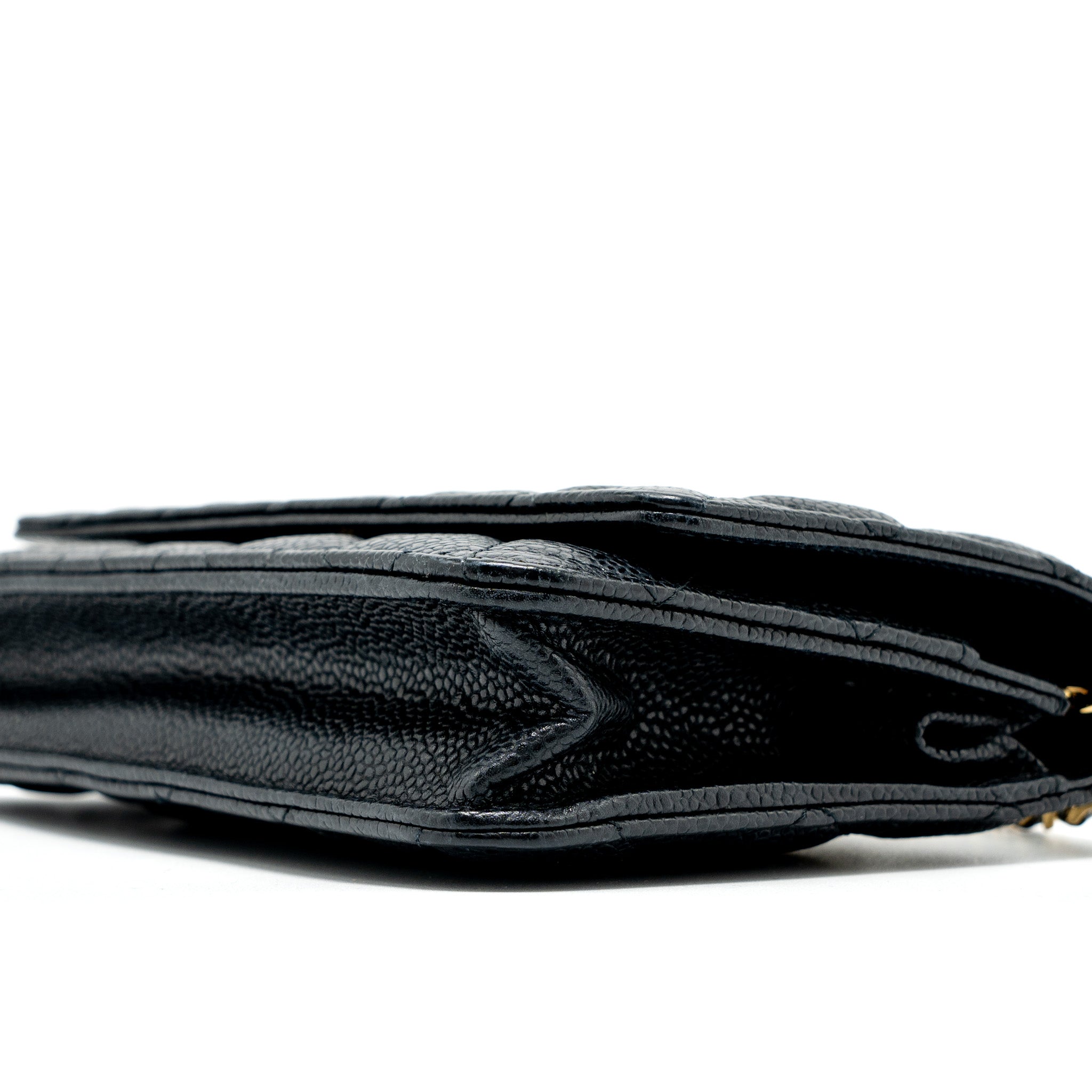 CHANEL CLASSIC WALLET ON CHAIN CAVIAR BLACK GHW