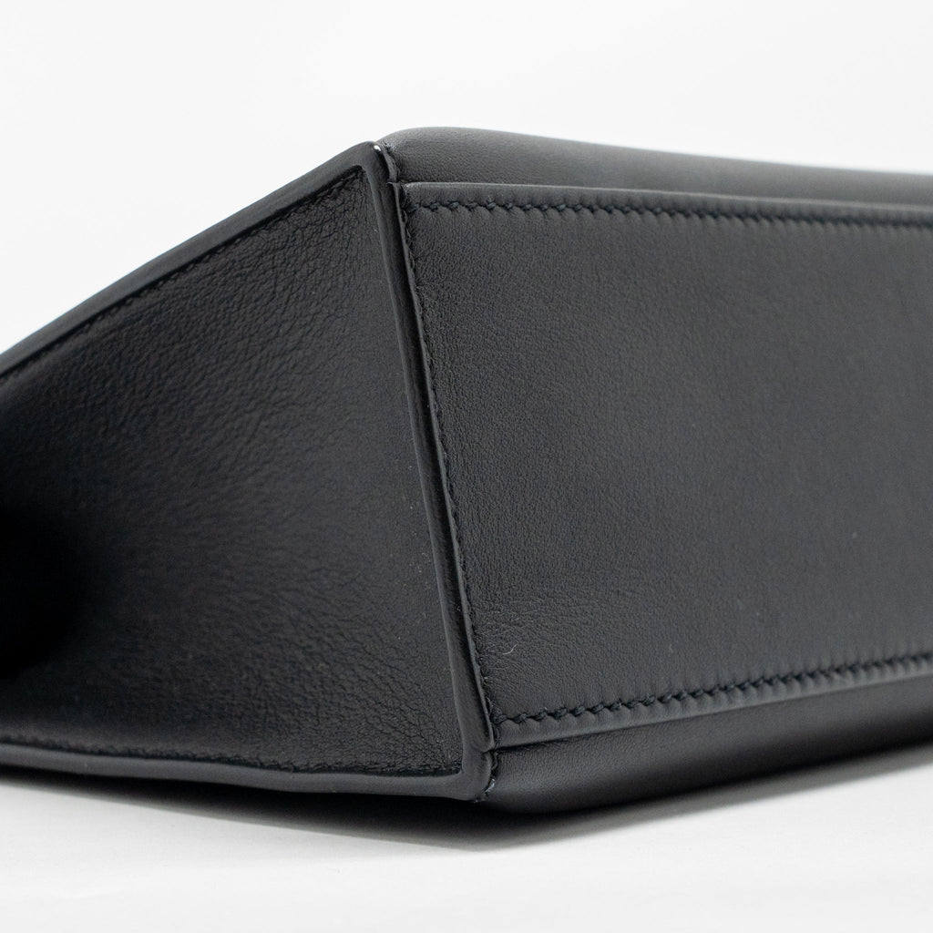 HERMES KELLY POCHETTE SWIFT BLACK RGHW
