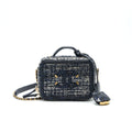 CHANEL TWEED AND PYTHON SMALL VANITY CASE