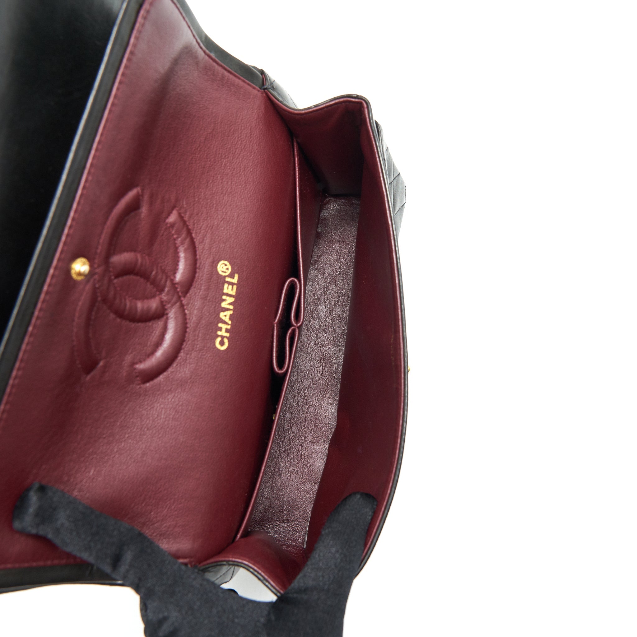CHANEL VINTAGE CLASSIC FLAP MEDIUM IN BLACK GHW
