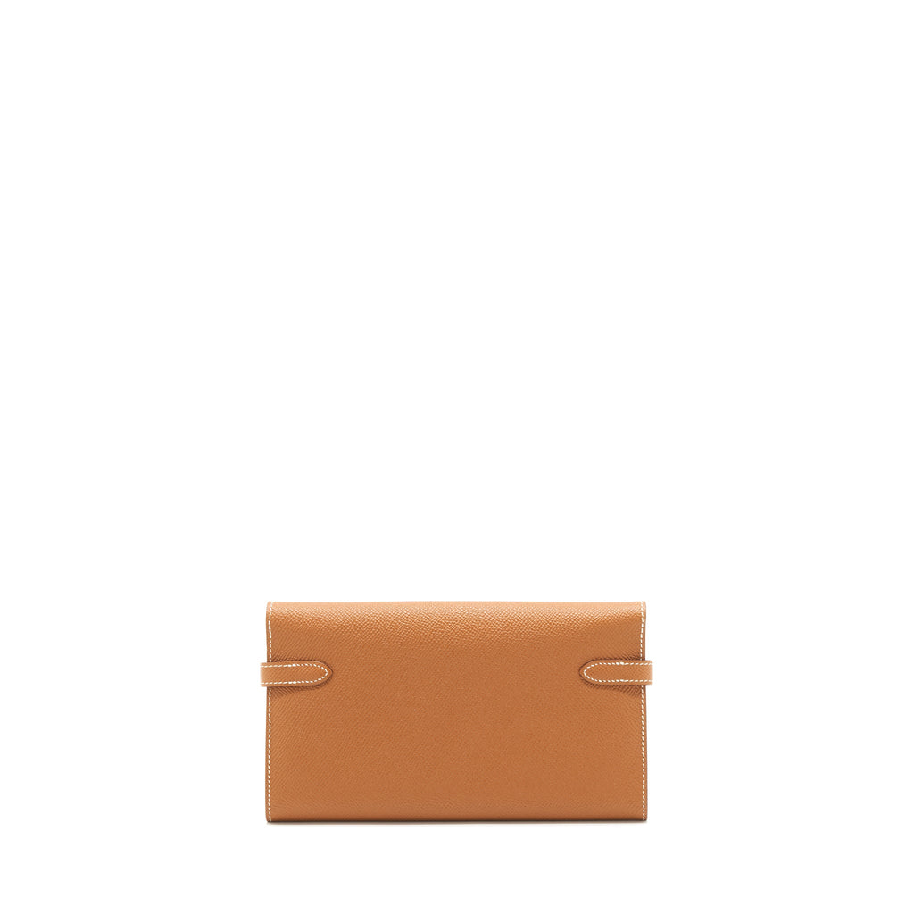 HERMES KELLY LONG WALLET EPSOM GOLD SHW