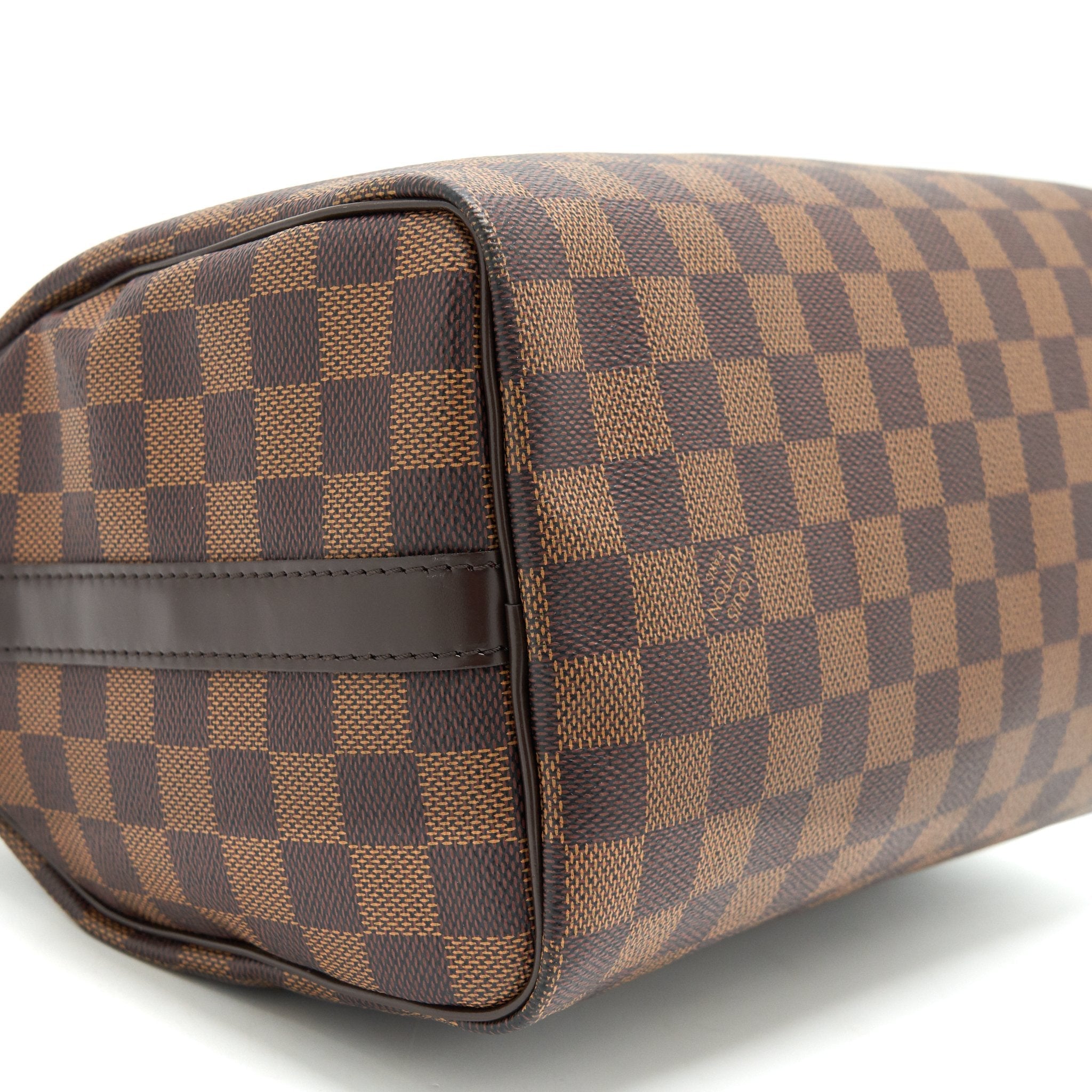 LOUIS VUITTON SPEEDY 25 DAMIER EBENE WITH STRAP