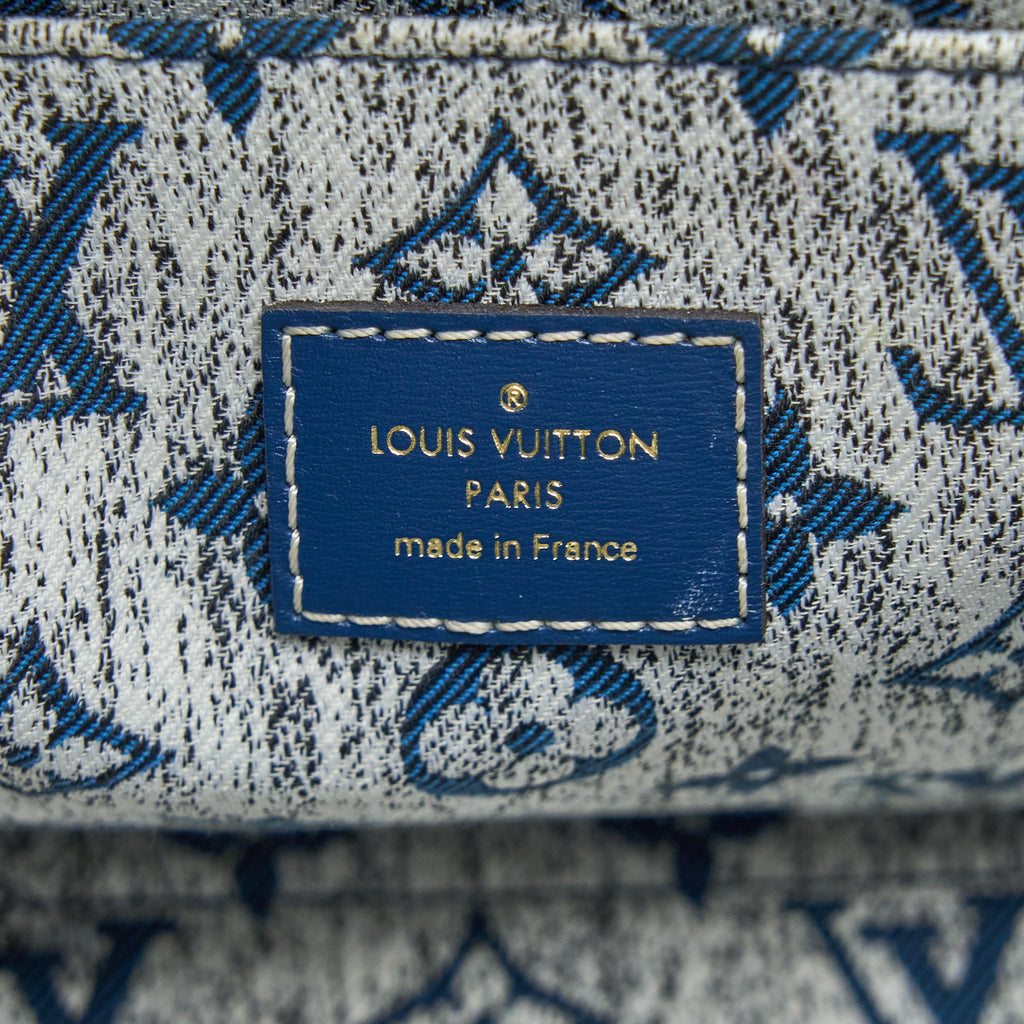 LOUIS VUITTON ONTHEGO MM MONOGRAM DENIM BLUE GHW
