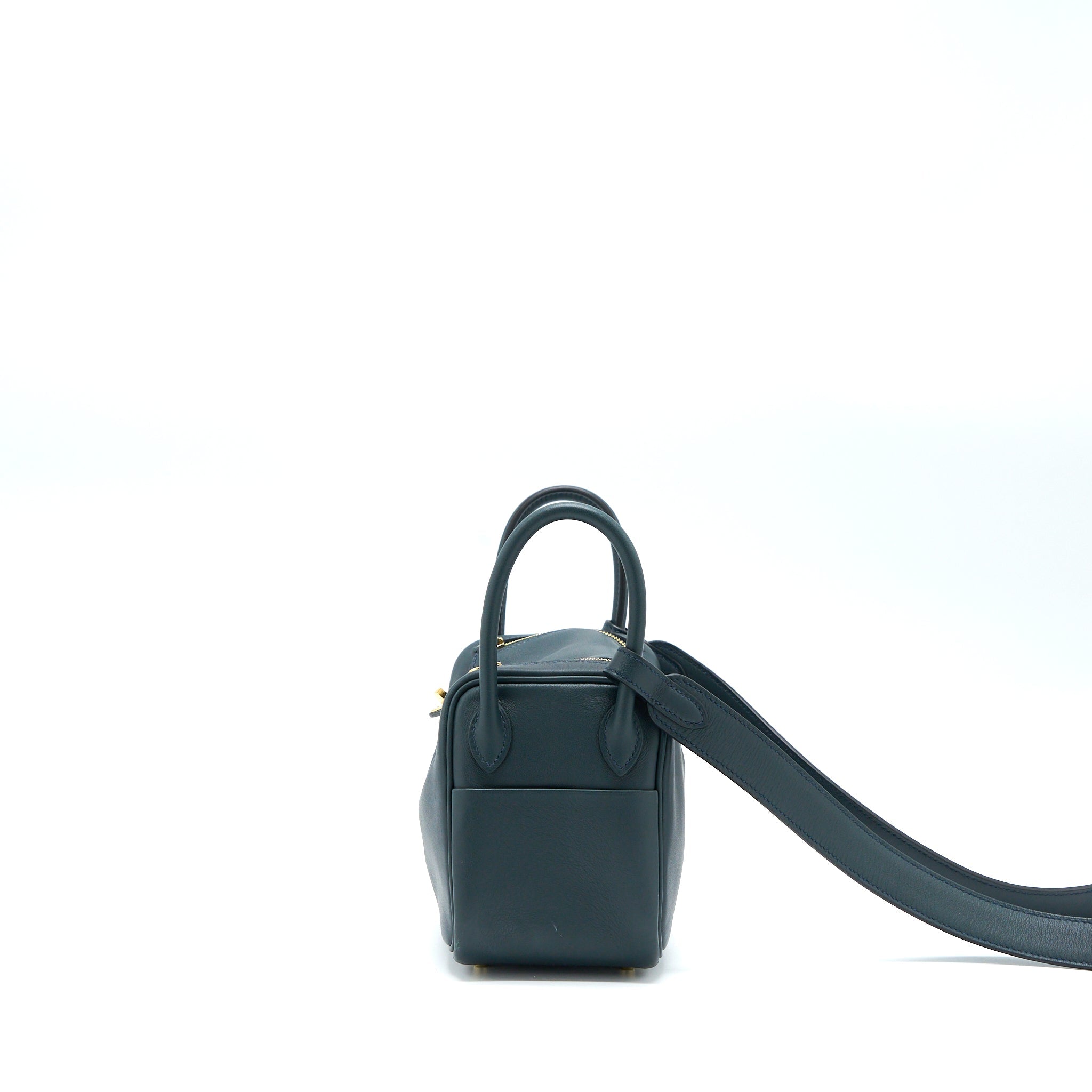 HERMES MINI LINDY SWIFT V0 VERT ROUSSEAU GHW