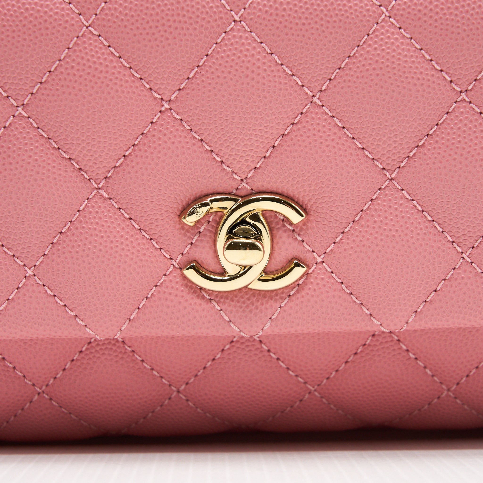 CHANEL SMALL COCO HANDLE 24CM CAVIAR PINK LGHW