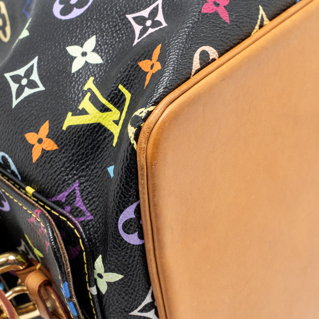 LOUIS VUITTON PETIT NOE BLACK MULTICOLOUR MONOGRAM CANVAS GHW