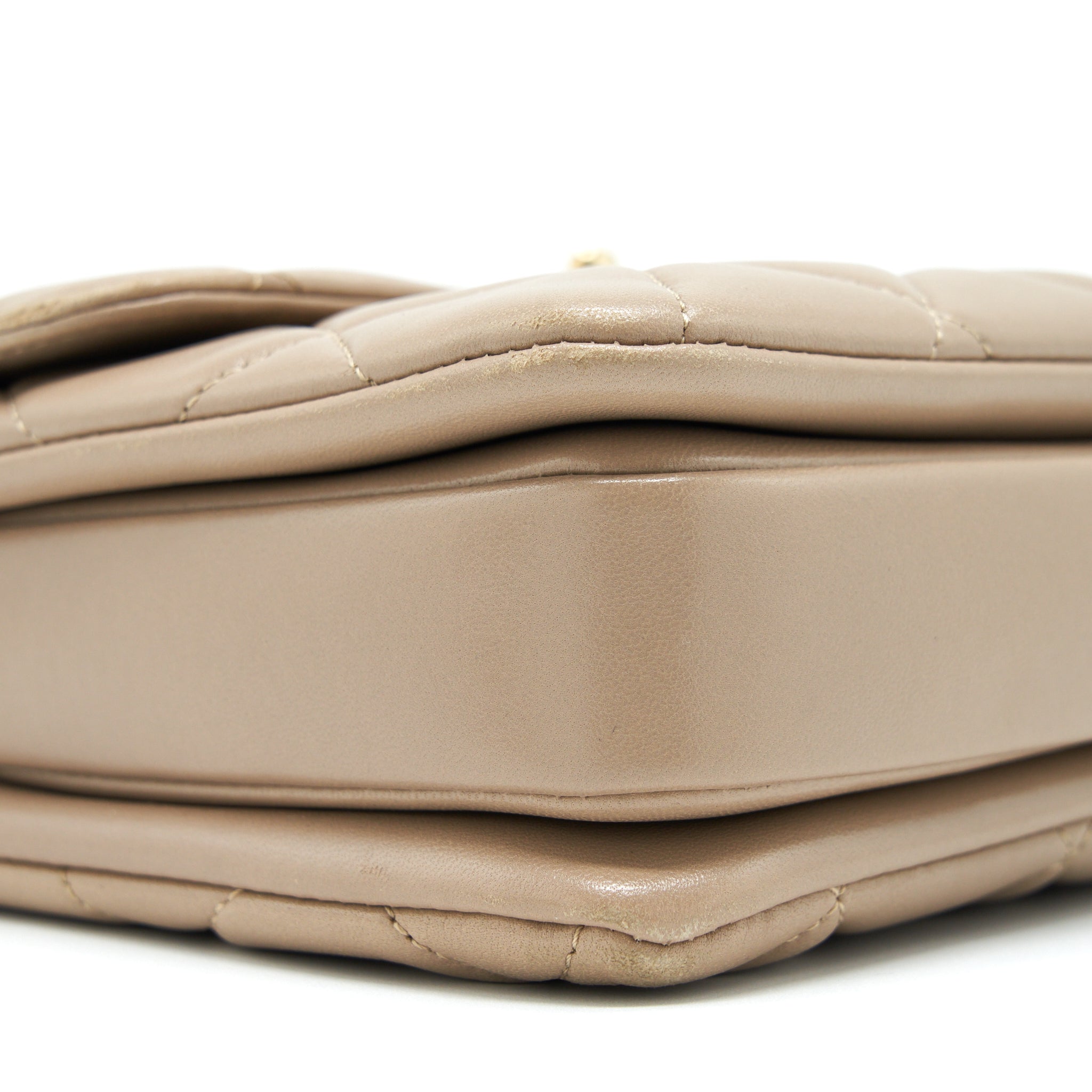 CHANEL TRENDY CC FLAP BAG LAMBSKIN BEIGE LGHW