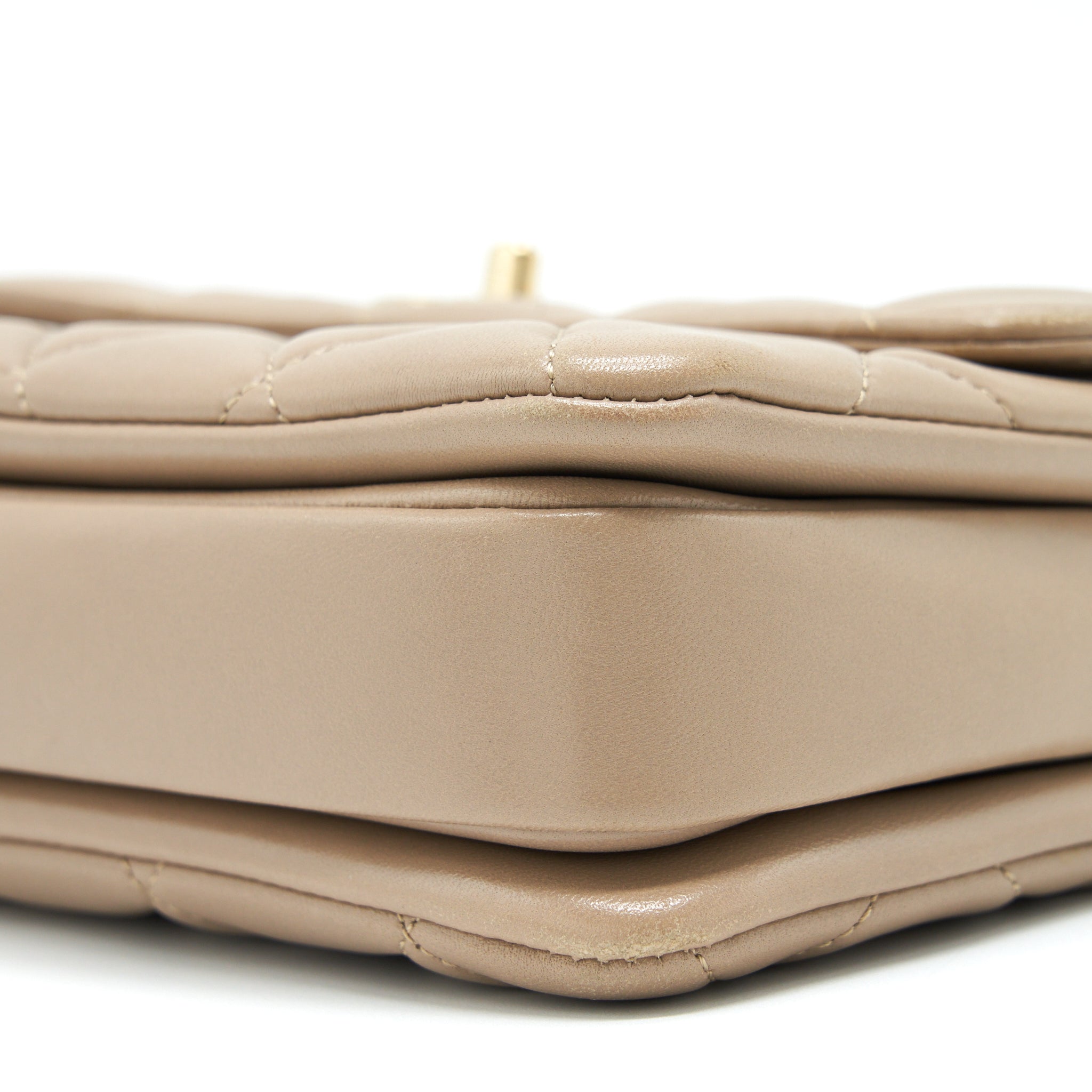 CHANEL TRENDY CC FLAP BAG LAMBSKIN BEIGE LGHW
