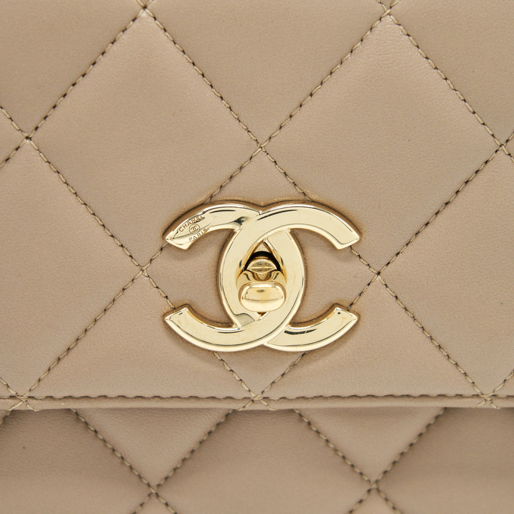 CHANEL TRENDY CC FLAP BAG LAMBSKIN BEIGE LGHW