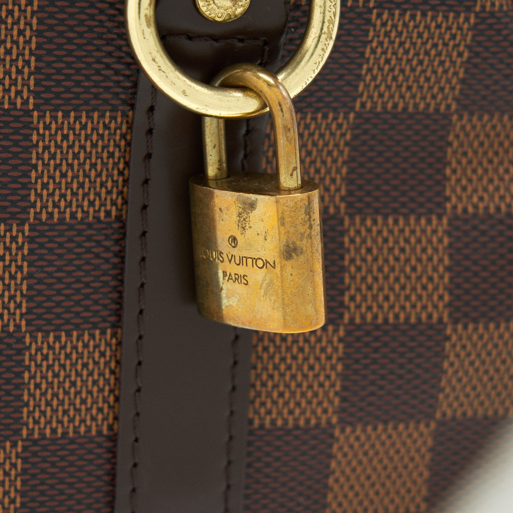 LOUIS VUITTON SPEEDY 25 DAMIER EBENE WITH STRAP