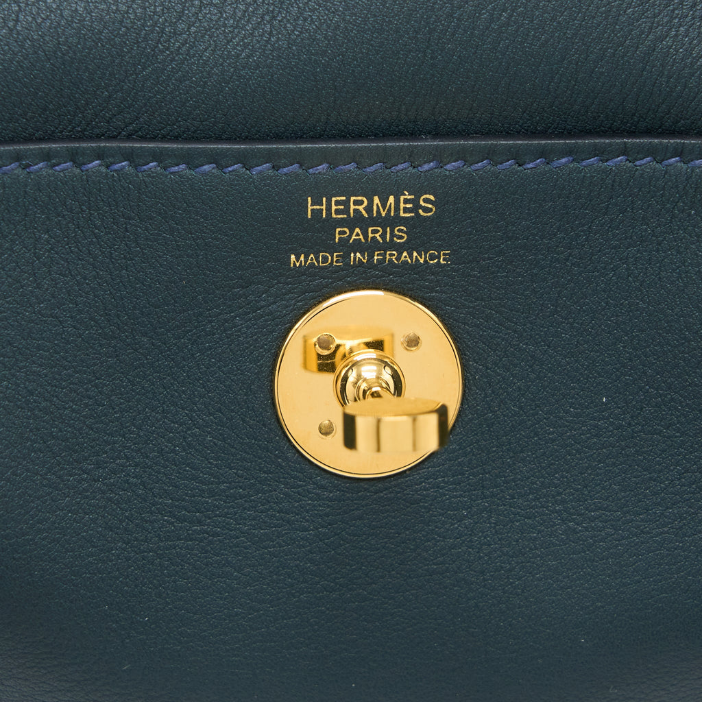 HERMES MINI LINDY SWIFT V0 VERT ROUSSEAU GHW