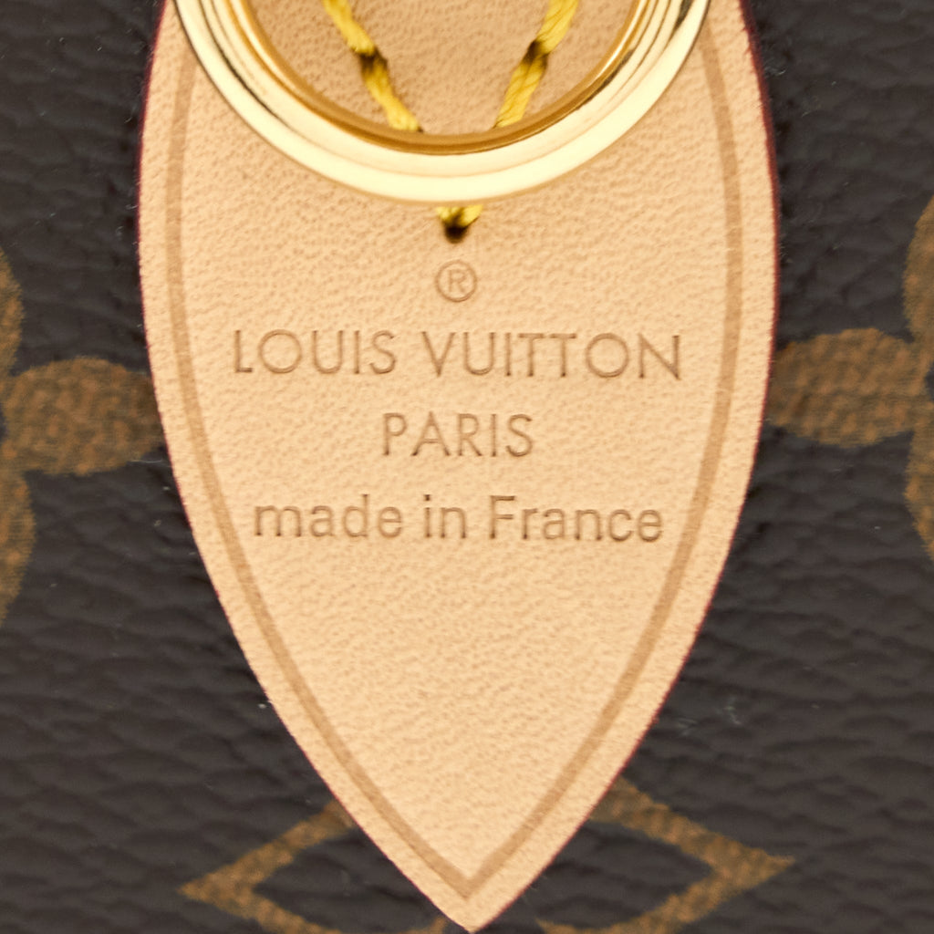 LOUIS VUITTON SPEEDY BANDOULIERE 20 MONOGRAM CANVAS WITH FUCHSIA STRAP