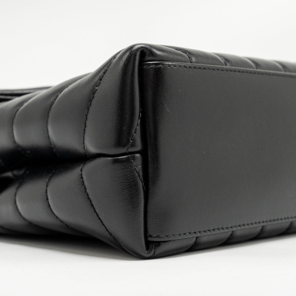 SAINT LAURENT/YSL SMALL LOULOU BAG CALFSKIN SO BLACK