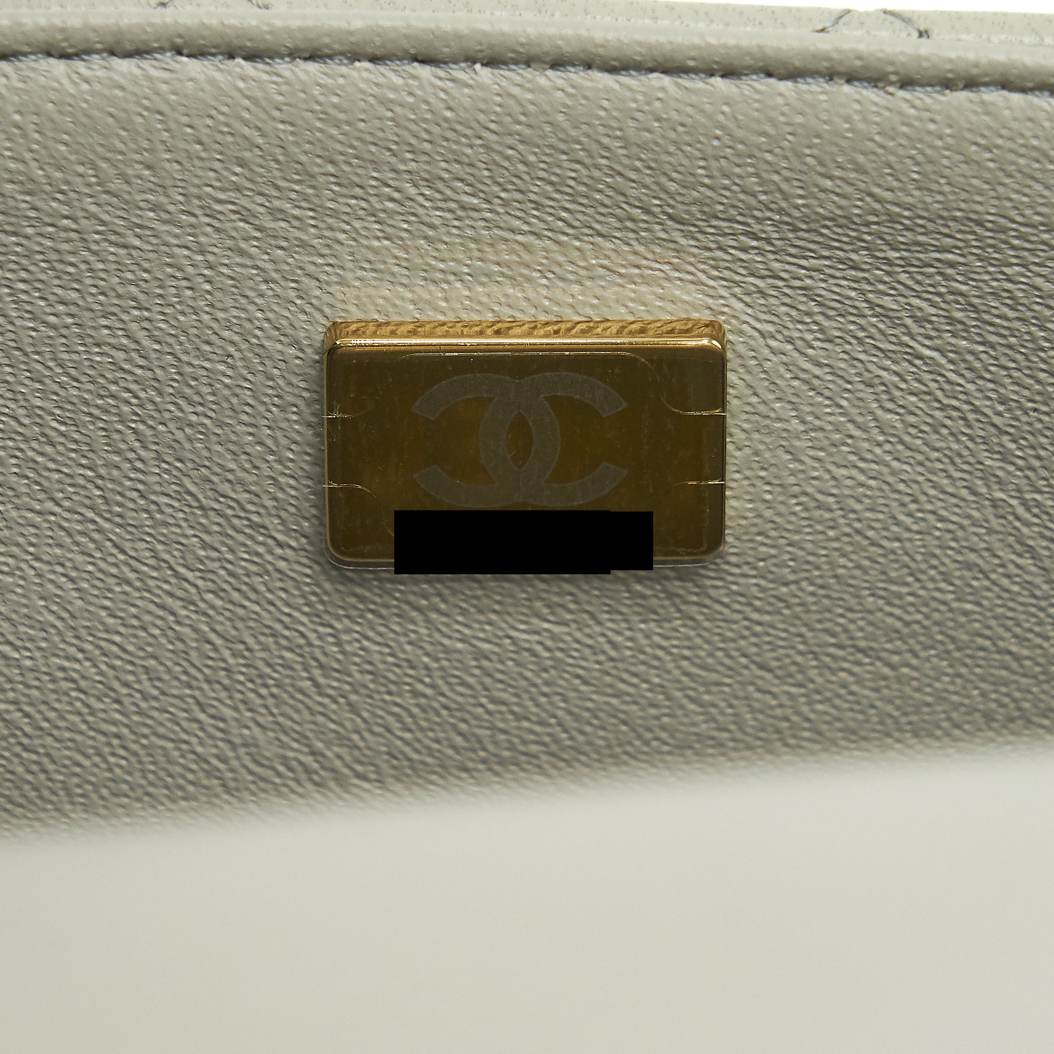 CHANEL MINI RECTANGULAR FLAP BAG LAMBSKIN LIGHT GREY LGHW (MICROCHIP)