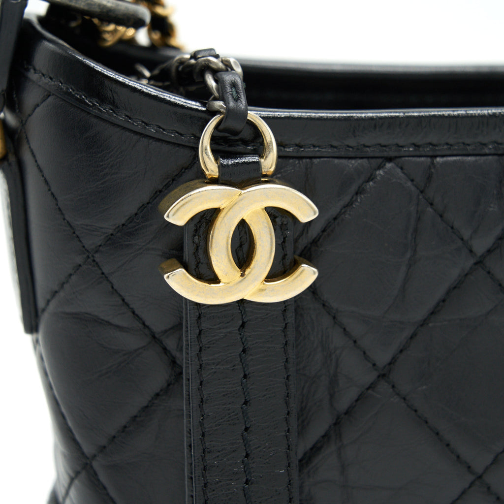 CHANEL SMALL GABRIELLE HOBO BAG BLACK