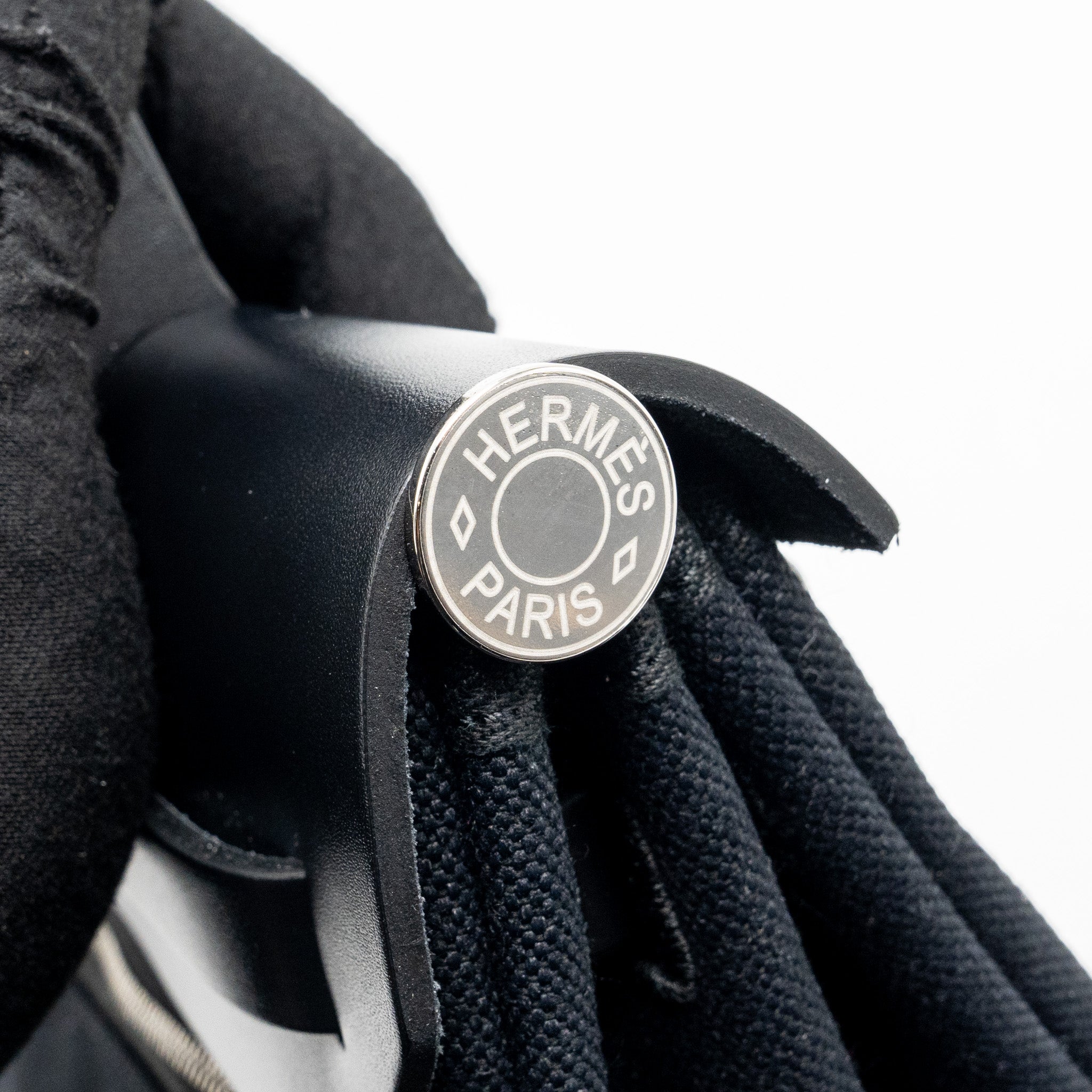 HERMES HERBAG 31 ZIP BAG CANVAS/HUNTER BLACK SHW