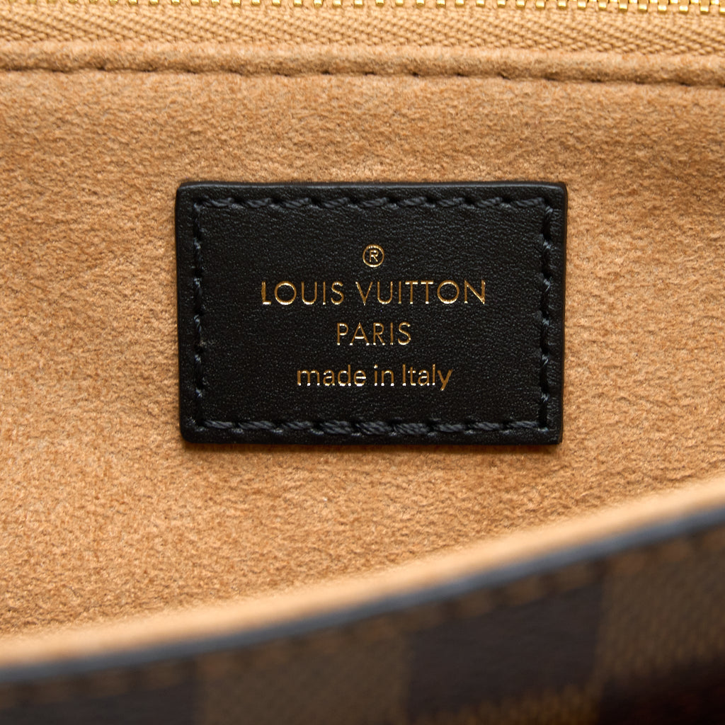 LOUIS VUITTON VAVIN PM DAMIER EBENE CANVAS BEIGE GHW
