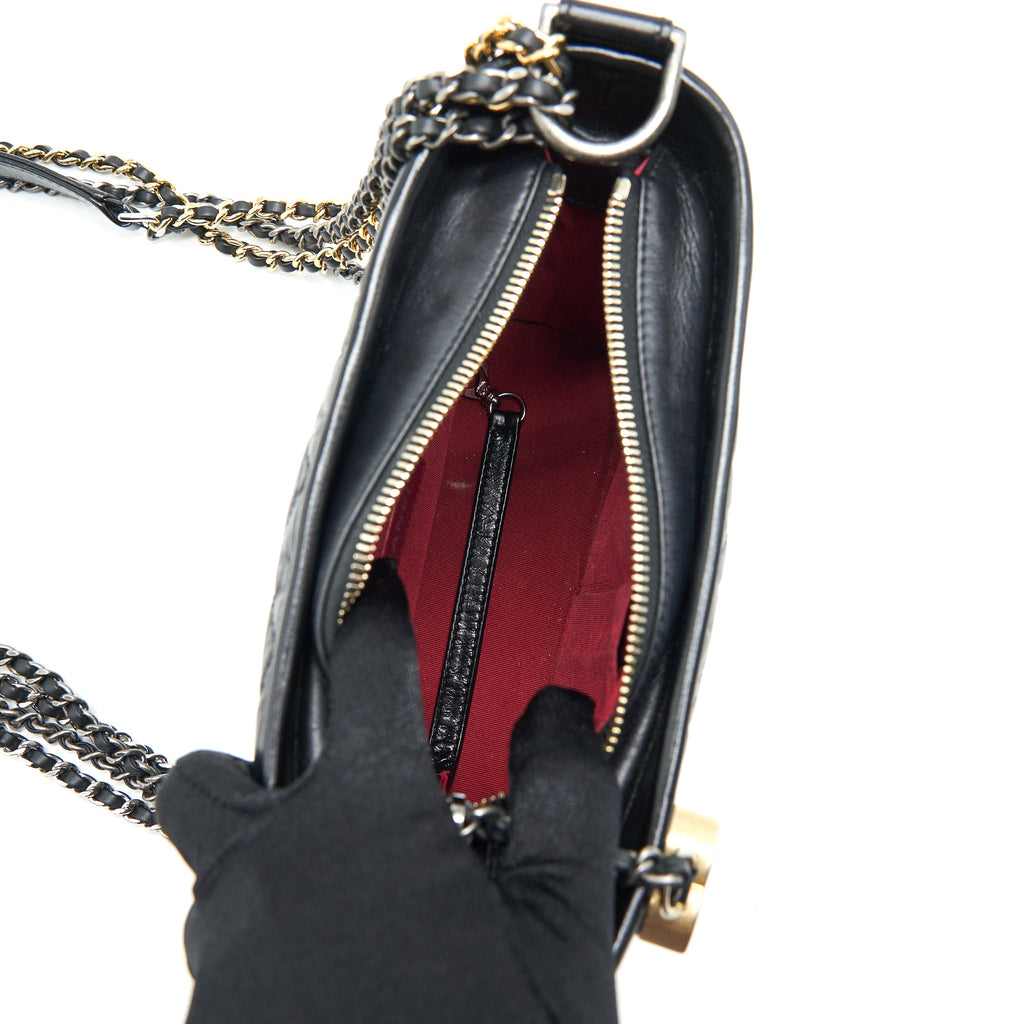 CHANEL SMALL GABRIELLE HOBO BAG BLACK