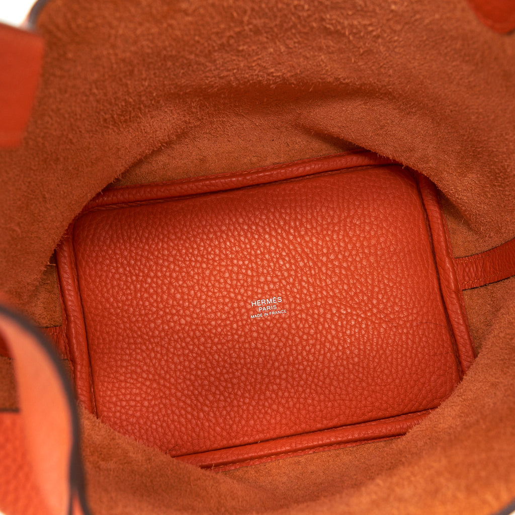 HERMES PICOTIN 18 LOCK BAG ORANGE SHW