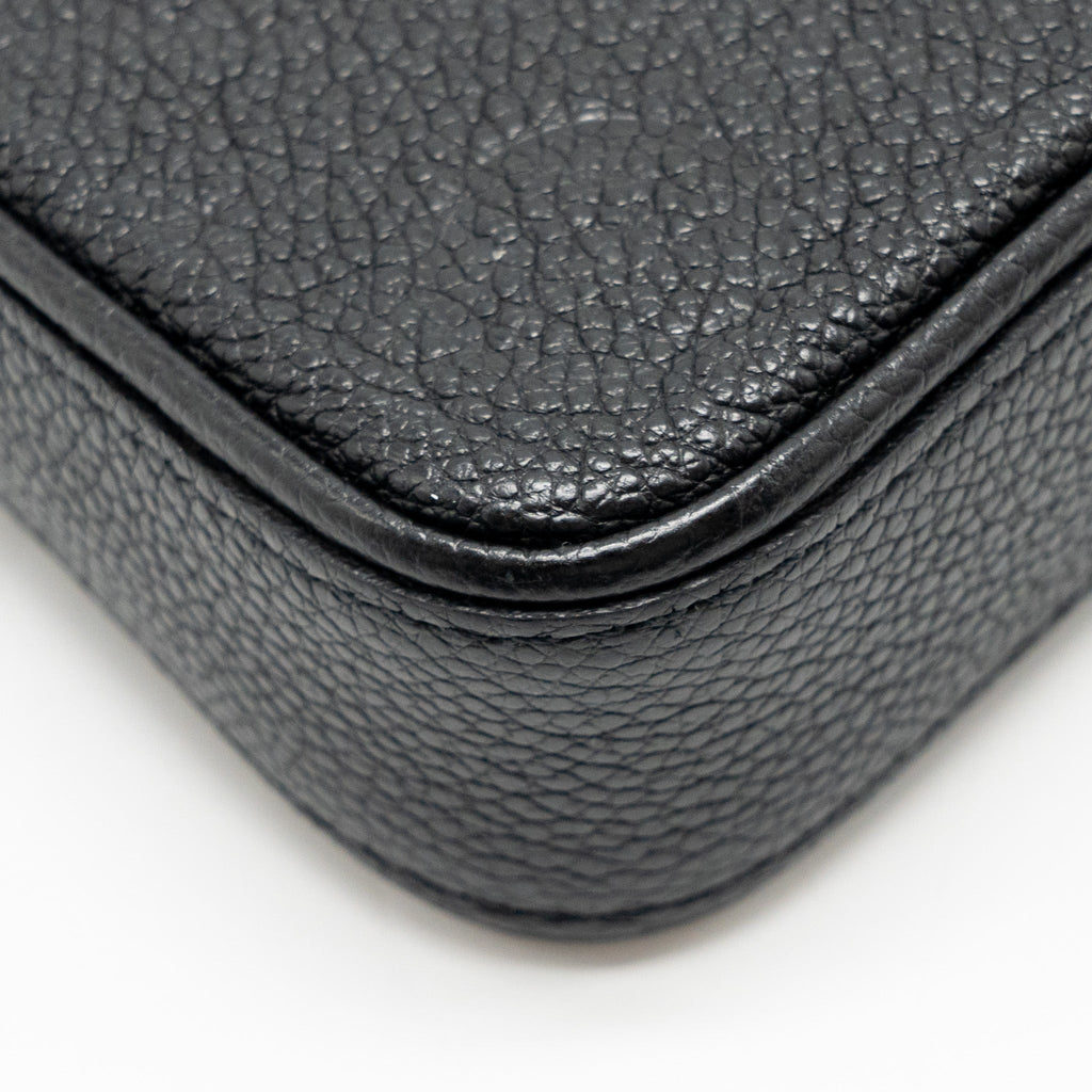 LOUIS VUITTON EASY POUCH ON STRAP EMPREINTE MONOGRAM BLACK GHW