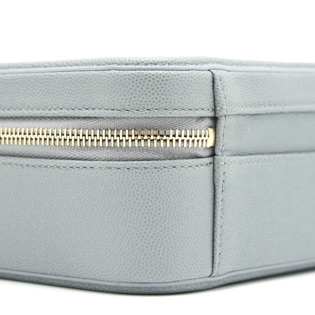 CHANEL CC FILIGREE VANITY CASE GREY LGHW