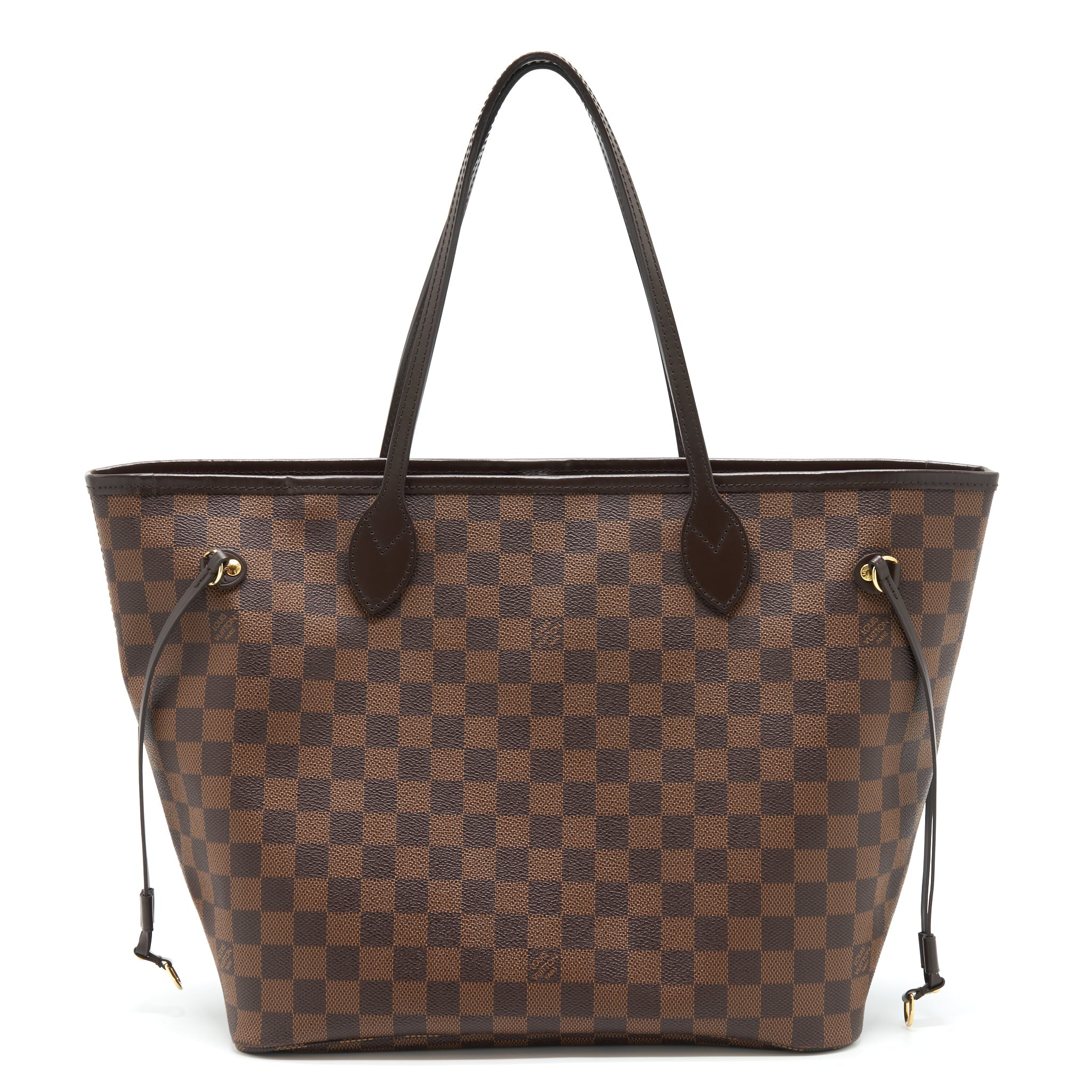 LOUIS VUITTON NEVERFULL MM DAMIER EBENE ROSE BALLERINE GHW